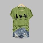 Women's Fdt Fox Dove Turtle Print T-Shirt