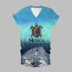Women's Gulf Of Mexico Turtle Print T-Shirt