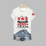 Women's I'm A Canadian Maple Leafs Print V-Neck T-Shirt