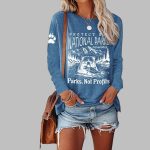 Women's Protect Our National Parks Print Casual T-Shirt