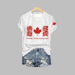 Women's Proud To Be Canadian Print T-Shirt