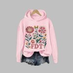 Women's Retro Flowers FDT Printed Hoodie