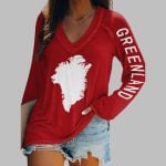 Women's Stand With Greenland Print Sweatshirt