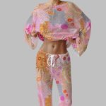 Women's Sun And Pink Leopards Print Homewear Set