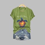 Women's The Gulf of Mexico Print V-Neck T-Shirt