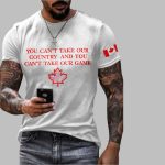 You Can't Take Our Country And You Can't Take Our Game Printed Casual Crew Neck T-Shirt