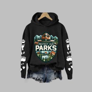 Women's Protect Our National Parks Printed Hoodie