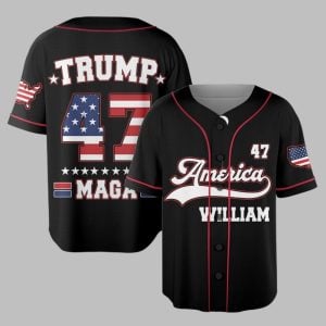Trump 47 Maga America William Jersey 1 1