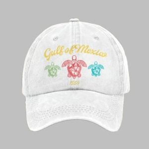 Gulf Of Mexico Turtle Print Baseball Hat