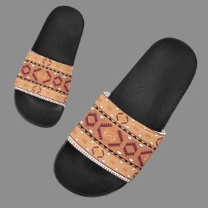 Native Pink Pattern Native American Slide Sandals No Link