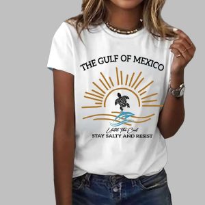 Women's The Gulf Of Mexico Print Round Neck T-Shirt