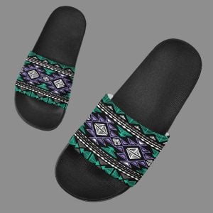 Neon Color Tribal Slide Sandals