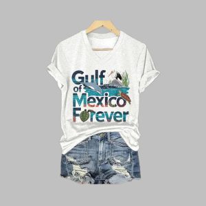 Women's Gulf Of Mexico Forever Mexico Print T-Shirt