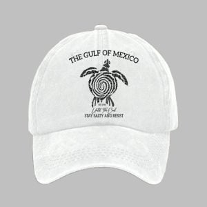 The Gulf Of Mexico Est. 1550 Until The End Stay Salty And Resist Printed Baseball Hat