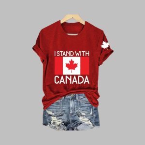 Womens I Stand With Canada T-Shirt