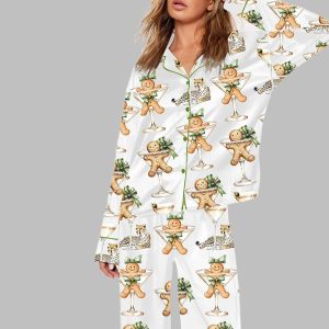 Cookie Wine Leopard Christmas Art Pajama Set 2