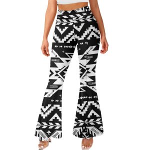 American High Waist Flared Slit Pants