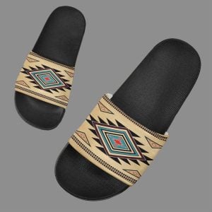 Southwest Symbol Native American Slide Sandals
