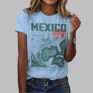 Women's Mexico Golfo De Mexico ESTD 1550 Print Shirt