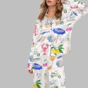 Amalfi Coast Italy Summer Pajama Set 1