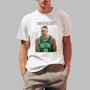 I Like Watching Kristaps Bleed On The Court I Think It's Important Shirt 0 1