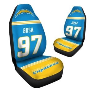 LA Chargers Bosa 97 Car Seat Cover 1
