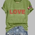 America Loves Thy Neighbors Canada And Mexico Print T-Shirt