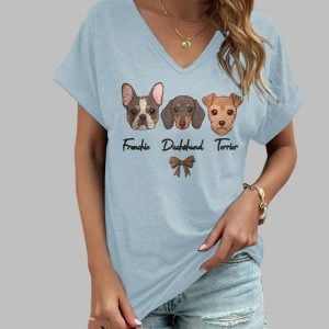 Women's Casual Vintage Dog FDT Shirt