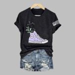 FDT Flowers Canvas Shoes Print T-Shirt