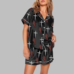 God Bless American Print Pajama Set 1