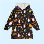 Happy Halloween Gnome Blanket Hoodie