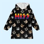 Hiss Funny Cats Kittens Blanket Hoodie