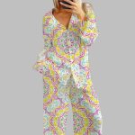Polygonal Symmetrical Geometric Pajama Set