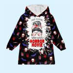 Just A Girl Who Loves Horror Movie Blanket Hoodie