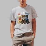 Labrador Retriever Red White And Blue Shirt