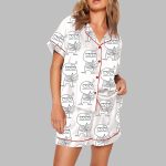 Many Third Finger Print Pajama Set