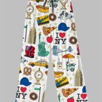 New York City Contrast Wide Leg Pants