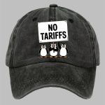 Penguin No Tariffs Print Baseball Cap