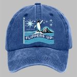 Penguins Flippers Up Print Baseball Hat