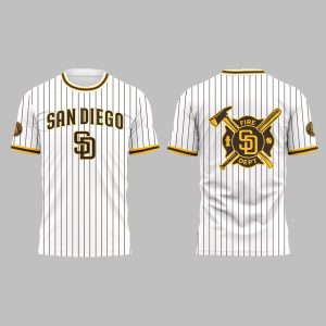 2025 SD Padres x Firefighter Appreciation Night Shirt 1