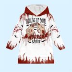 Rolling Up Some Horror Spirit Blanket Hoodie