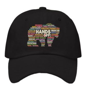 Unisex Distressed FDT Hands Off Printed Hat