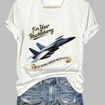 V-Neck Rip Ice I'm Your Hucklleberry You Will Forever Be Missed Print T-Shirt