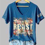 V-Neck When Injustice Becomes Law Resistance Becomes Duty Print T-Shirt
