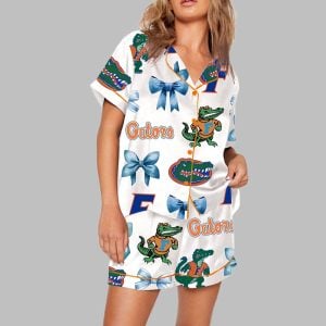 Go Gators And Bows Florida Basketball National Champions Pajama Set 1