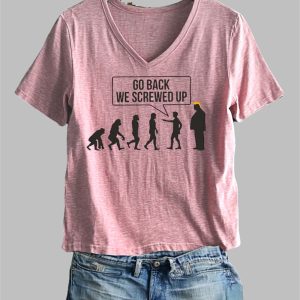 Womens Casual Social Decline Printed T Shirt 1