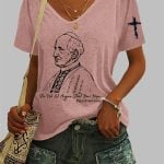 Women's Do Not Let Anyone Steal Your Hope Printed V-Neck T-Shirt