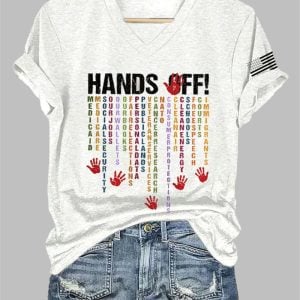 Womens FDT Hands Off Print T Shirt 1