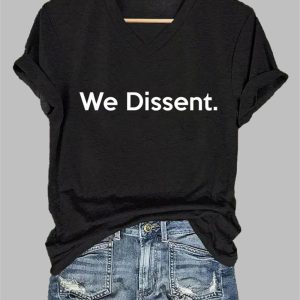 Womens FDT We Dissent Print Casual T Shirt 1