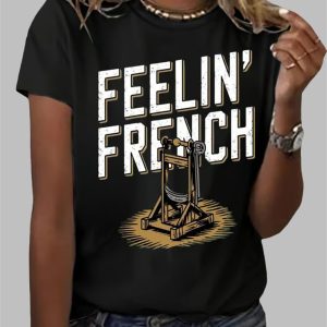 Womens Feelin French Print T Shirt